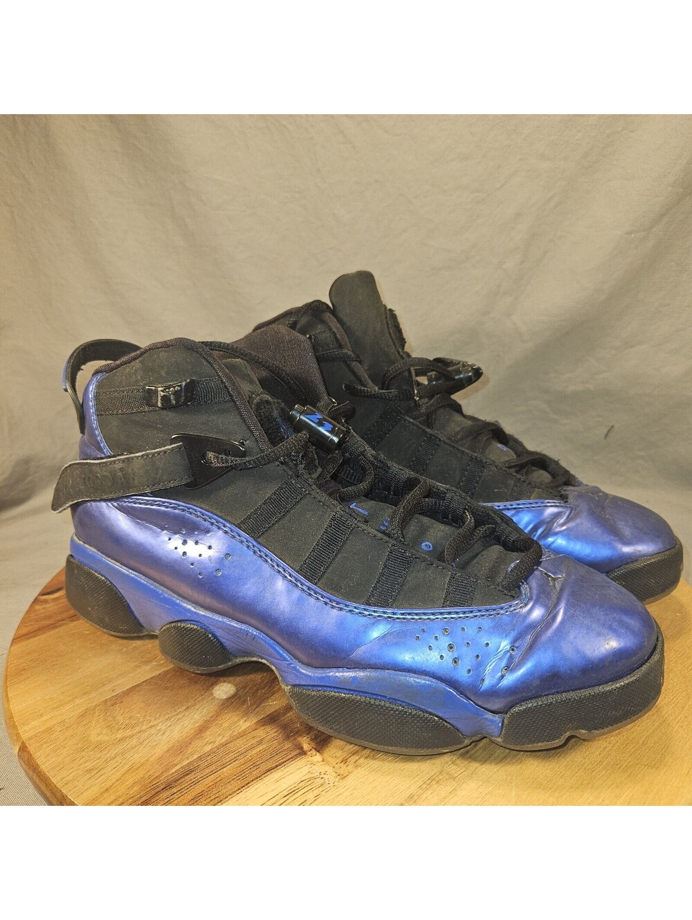 Nike Air Jordan 6 Rings Foamposite 2010  Black Royal RARE 🔥 323419-003 Size 7 Y